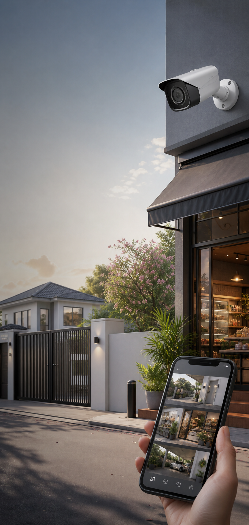CCTV monitoring background for home and shop